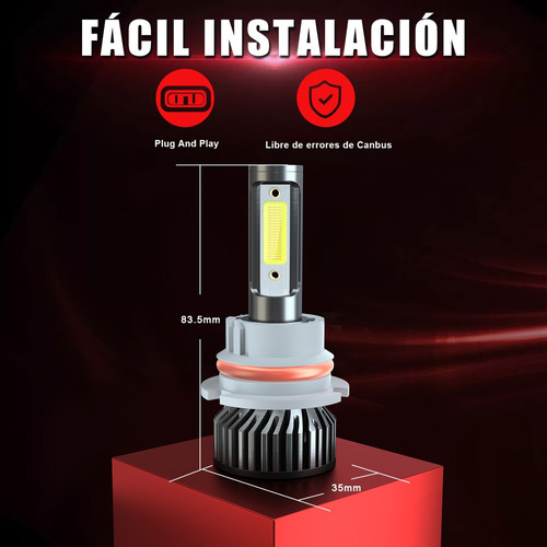 9007 Kit De Faros Led 120w 12000lm 6500k Blanco Hi/lo Foto 9