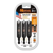 Set De 3 Cortadores De Tarugo Montana Mb-65823 Carpintero