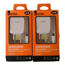 Kit 10 Carregadores Basike 3.1a Tc Duas Usb Atacado Revenda