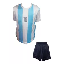 Conjunto Deportivo Camiseta Argentina Futbol + Short 6 Años