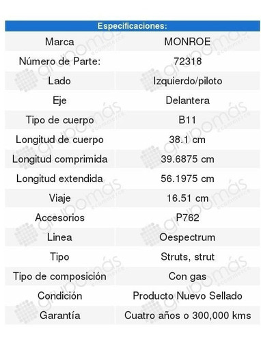 4 Amortiguadores Monroe Nissan X-trail 2005 2006 2007 Foto 5