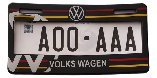 Par De Portaplacas Generico Volkswagen Vw Nuevo Logo Foto 2