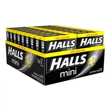Bala Halls Mini Sem Açúcar Caixa Com 18 -extra Forte