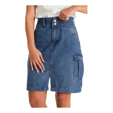 Pollera Mujer Cargo De Jean Nueva Temporada Tendencia