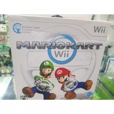  Mário Kart Wii + Volante Wii Wheels Na Caixa Nintendo Wii
