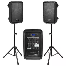 Knox Dual Speaker And Mixer Set-portable 8? Sistema Dj Pa De