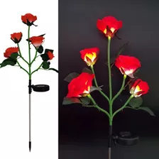 5 Luces Led De Flores Rosas Para Decoración De Patio, Césped