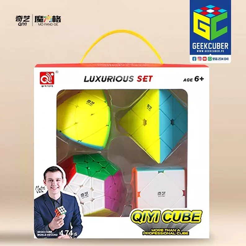 Pack Qiyi (mega,pyra,skewb,mastermorphyx) Cubo Mágico Rubik 