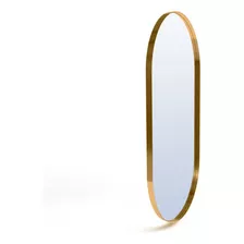 Espelho Oval Medio Com Moldura Metal - Pronta Cor Da Moldura Cobre