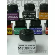 Tinta China De Dibujo Negra Perlada Eureka X 15ml Color Del Óleo Negro