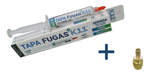 Tapa  Fuga K11 Jeringa 10 Ml  + Adaptador R22-r134  1/4 Fh