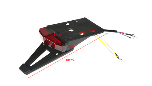 Luz Trasera Led Freno Seales Placa Moto Custom 3-en-1.cab Foto 5