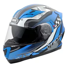 Yema Casco Abatible Para Moto Color Azul Maverick - Talla L