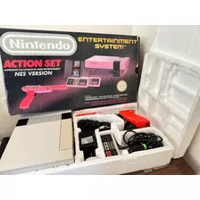 Nintendo Nes Action Set Completo Na Caixa
