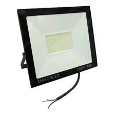 Reflector Led Mayorled Reflector Led 100w Con Luz Blanco Frío Y Carcasa Negro 220v