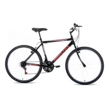 Bicicleta Aro 26 Houston Passeio Com 21 Marchas Foxer Hammer Cor Preto/vermelho Tamanho Do Quadro Rígido Unico