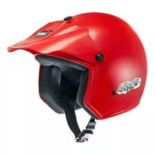 Casco Moto Abierto Protork Liberty Rojo T 58