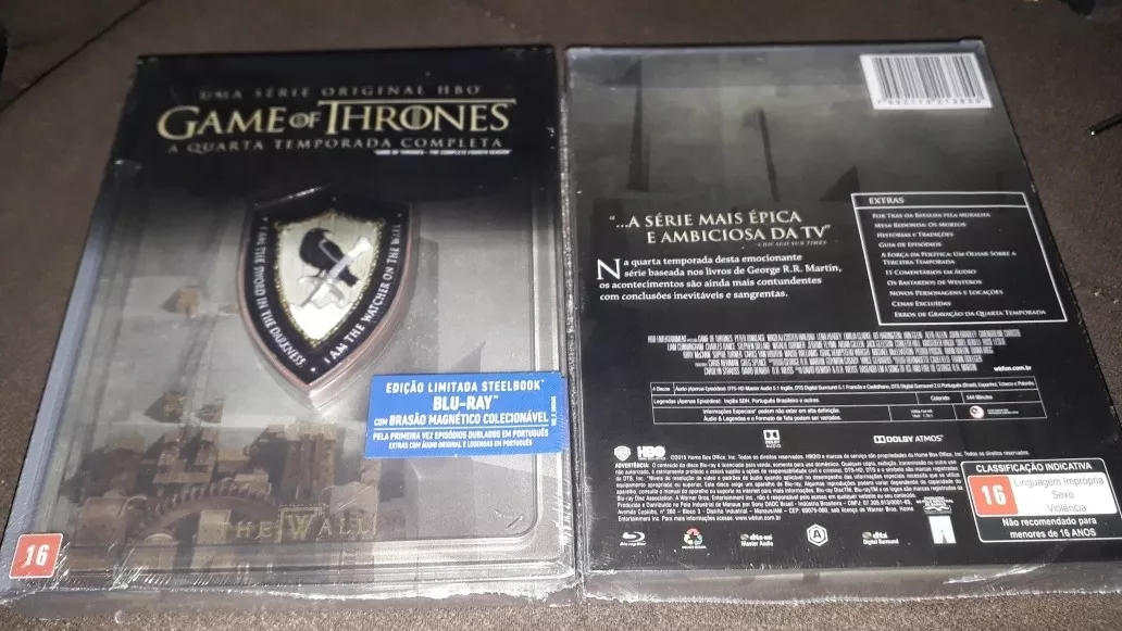 Box Blu Ray Steelbook Game Of Thrones Quarta Temporada Novo
