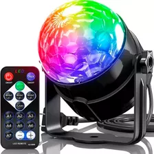 Jogo De Luz Led Rgb Globo Mágico Giratório Festa + Controle