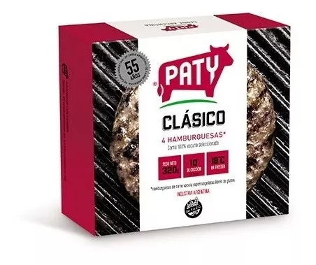 60 Hamburguesas Paty Clasicas + Pan La Perla