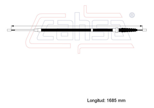 Cable Freno Trasero Para Volkswagen Jetta Glx 2.8l 2000 Foto 2