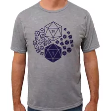 Camiseta Nerd D20 Dado 20 Lados Camisa Blusa Rpg