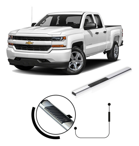 Estribos Platinum 100 Chevrolet Silverado 1500 07-13 C Sen C Foto 2