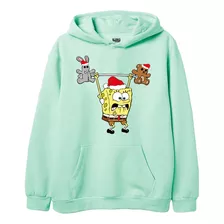 Sueter Navideño Bob Esponja Gym Pesas 