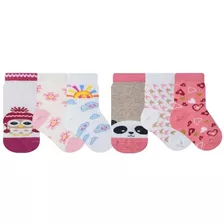 Kit Meia Infantil P/ Bebe Rikam Baby 17 Ao 20 - C/6 Pares