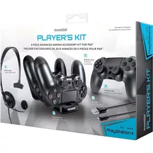 Gamers Kit Ps4 Dreamgear Power Charge Headset Cabo 