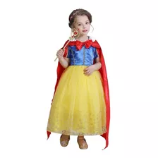 Vestido Fantasia Princesa Branca De Neve 