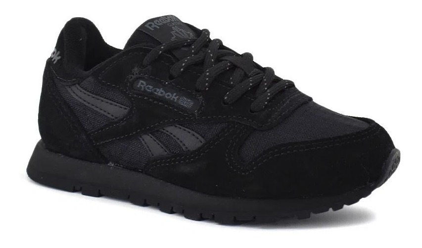 Zapatillas Reebok Classic Tela Gamuza Negro Total - Avisos en Ropa y Accesorios