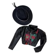 Conjunto Jaqueta E Chapéu Infantil Boiadeira Moda Country