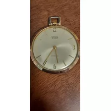 Reloj De Bolsillo De Oro 10 Micrones Marca Venus