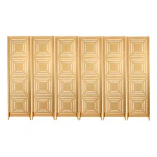 6 Biombo Square Mdf Com Pé Reto Separador Ambiente M1c