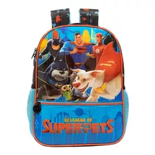 Mochila 14 Dc Super Pets R - 10753 - Artigo Escolar Cor Azul