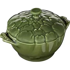 Staub Ceramics Petite Alcachofa Cocotte, 16 Oz, Albahaca