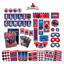 Kit Imprimible Cumpleaños + Candy Editable - Spiderman