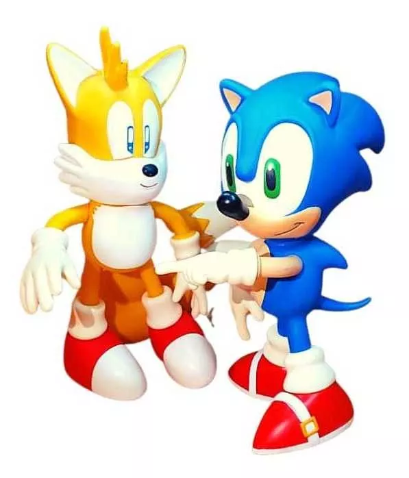Kit Boneco Sonic E Tails A Dupla Dos Games