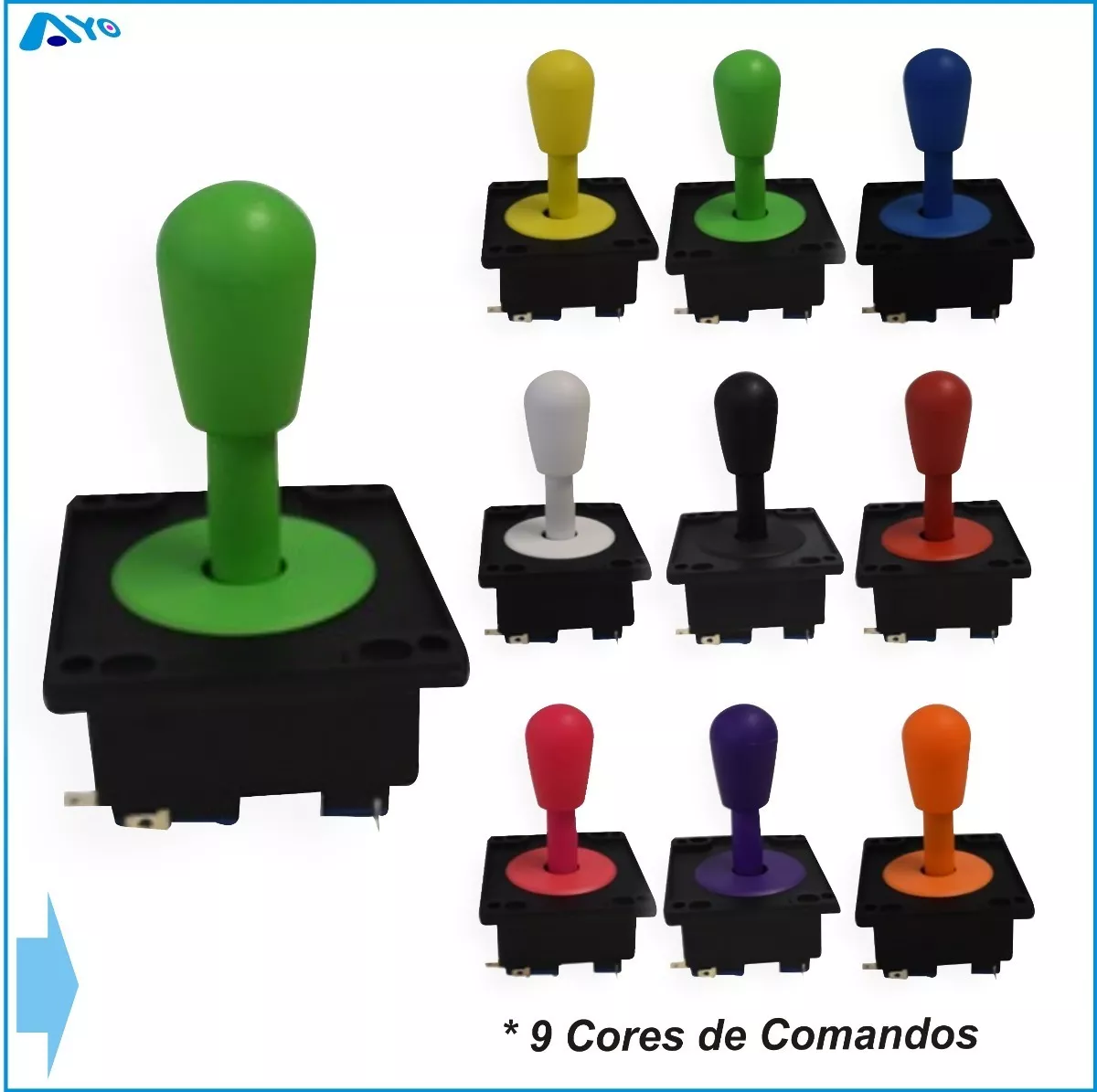 6 Comandos Arcade/fliperama Completo Com Micros Aegir