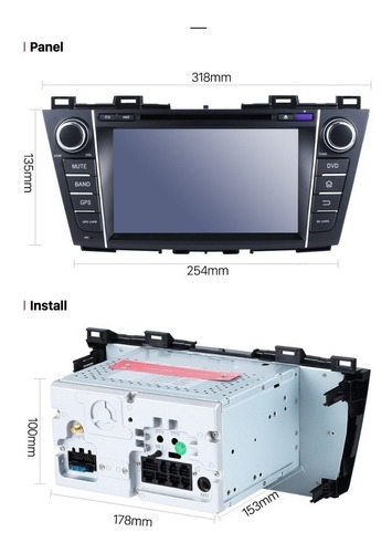 Estereo Dvd Gps Mazda 5 2012-2015 Bluetooth Touch Usb Radio Foto 6