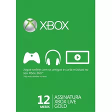 Xbox Live Gold 12 Meses 25 Digitos Envio Imediato X360/one