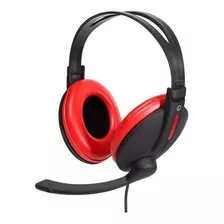 Fone De Ouvido Headset Gamer Vermelho E Preto 206 Bright Cor Preto/vermelho