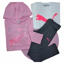 Conjunto Puma Infantil Menina 3 Pçs - Xs 5/6 Anos 