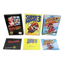 Super Mario Bros (solo 3 Cajas Custom Y 3 Manuales Custom)