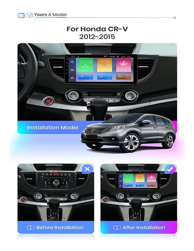 Radio Android Honda Cr-v 2012+ Carplay Oled 4k 13.1 10 PuLG. Foto 2