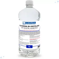 Glicerina 100% Vegetal Alimentícia Bi-destilada Usp 1 Litro