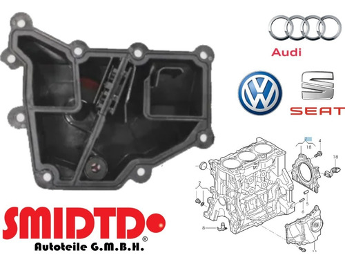 Tapa Separador Aceite Monoblock Vw Golf Jetta Mk7 A7 1.6l  Foto 2