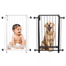 Portão Pet Grade P/ Bebê Cachorro Reforçado 135cm A 139cm Cor Branco