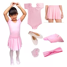 Roupa Kit Completo De Ballet Infantil Balé Clássico